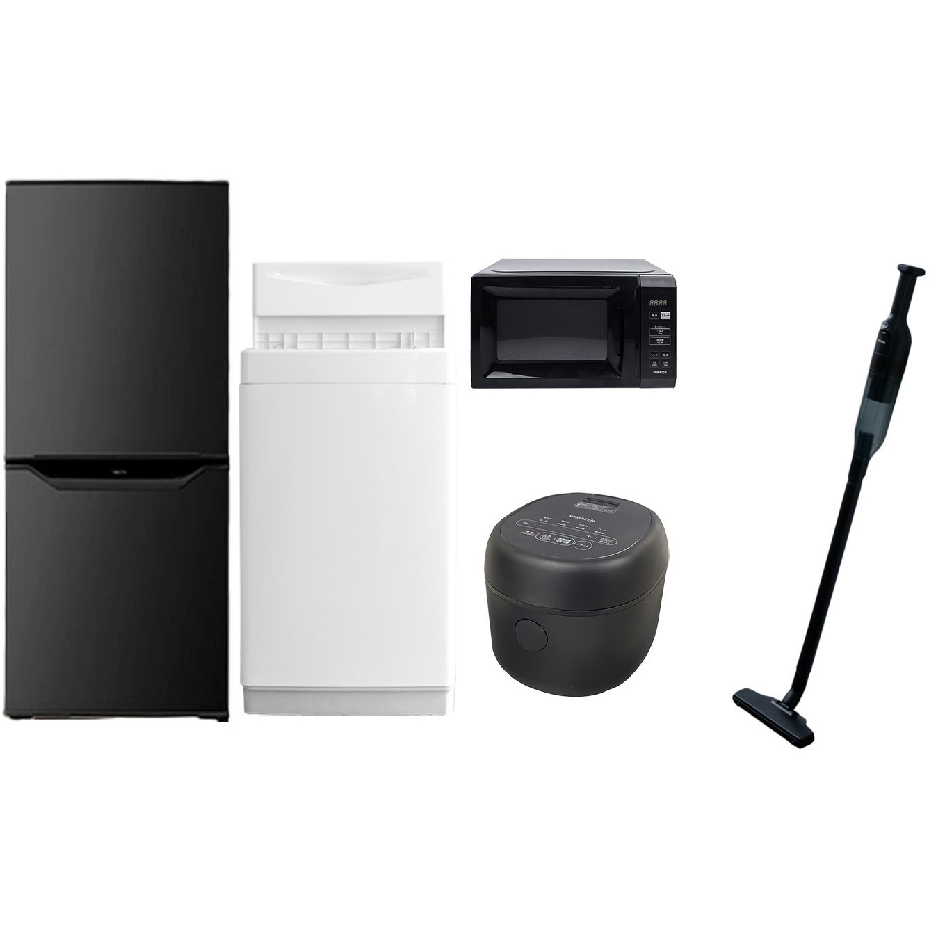 家電セット 寮 オフィス 事務所 新生活家電 5点セット (6kg洗濯機 106L