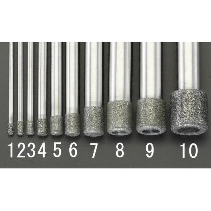 EA819DY-4 4.5x 6.0x 80mm ダイヤモンドバー(4mm軸) エスコ #120 軸径4..0mm  EA819DY-4