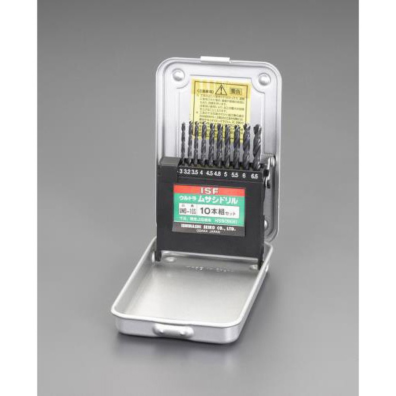 EA824BM-110 3.0x6.5mmドリルセット[真円・高耐久](10本組/HSS エスコ ハイス製