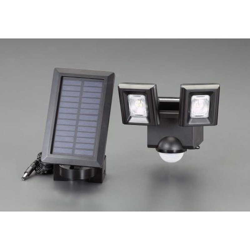 EA864CB-44C 2灯 LEDセンサーライト(ソーラー充電式) エスコ 全光束340Lm