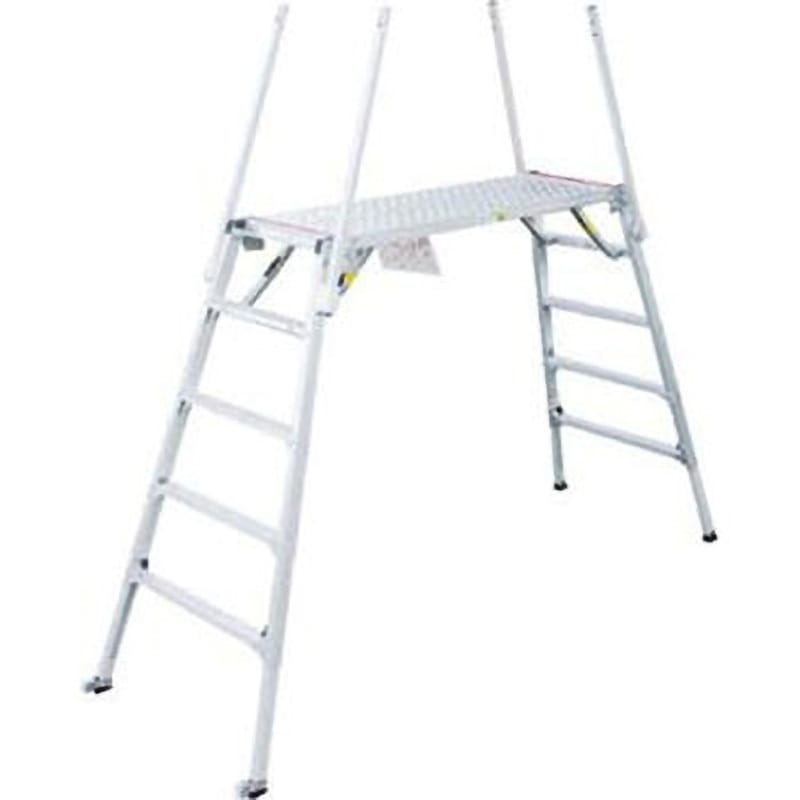 EA905DF-23 105-141cm 足場台(調整脚付) エスコ 天板寸法・奥行1545mm  EA905DF-23