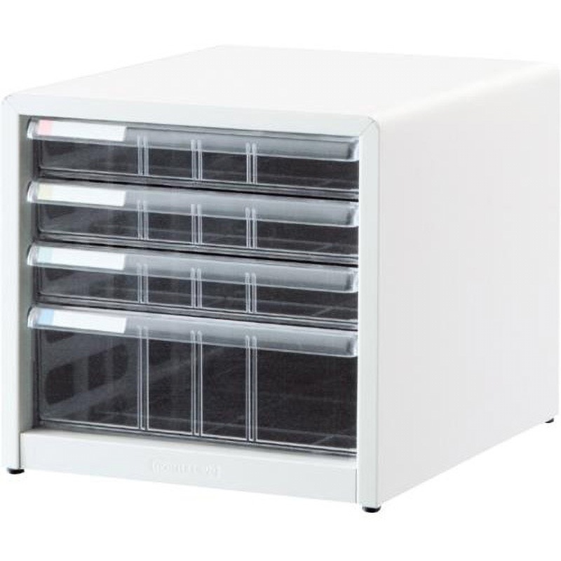 EA954JD-11 4段 レターケース エスコ 浅型+深型 ホワイト色