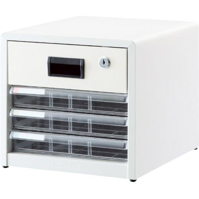 EA954JD-14 4段 レターケース (鍵付き) エスコ 浅型+深型 ホワイト色