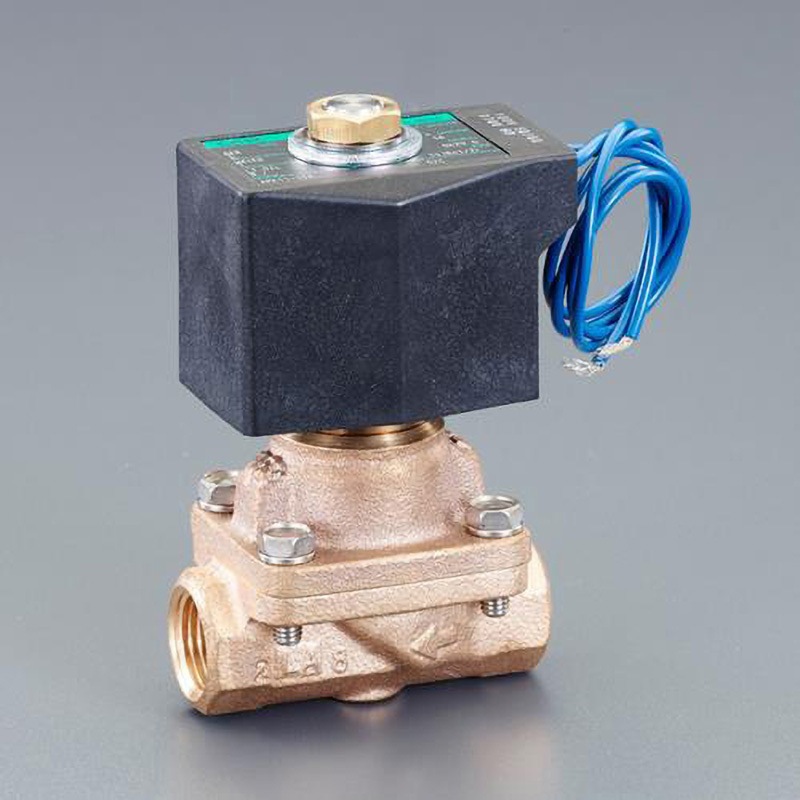 EA153HC-2 AC200V・Rc1/4" 2方向電磁弁(パイロットキック式) エスコ 青銅