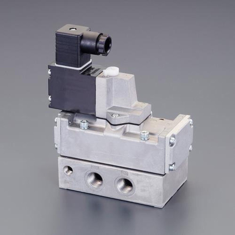 EA153HL-35 AC100V・Rc3/8" 5方向電磁弁(流量10.0C) エスコ アルミダイカスト