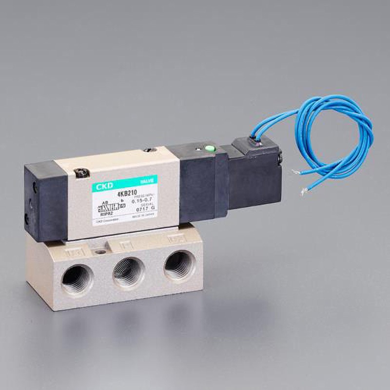 EA153HL-53 AC100V・Rc1/2" 5方向電磁弁(流量12.00C) エスコ アルミ合金ダイカスト 最高使用圧力0.7MPa