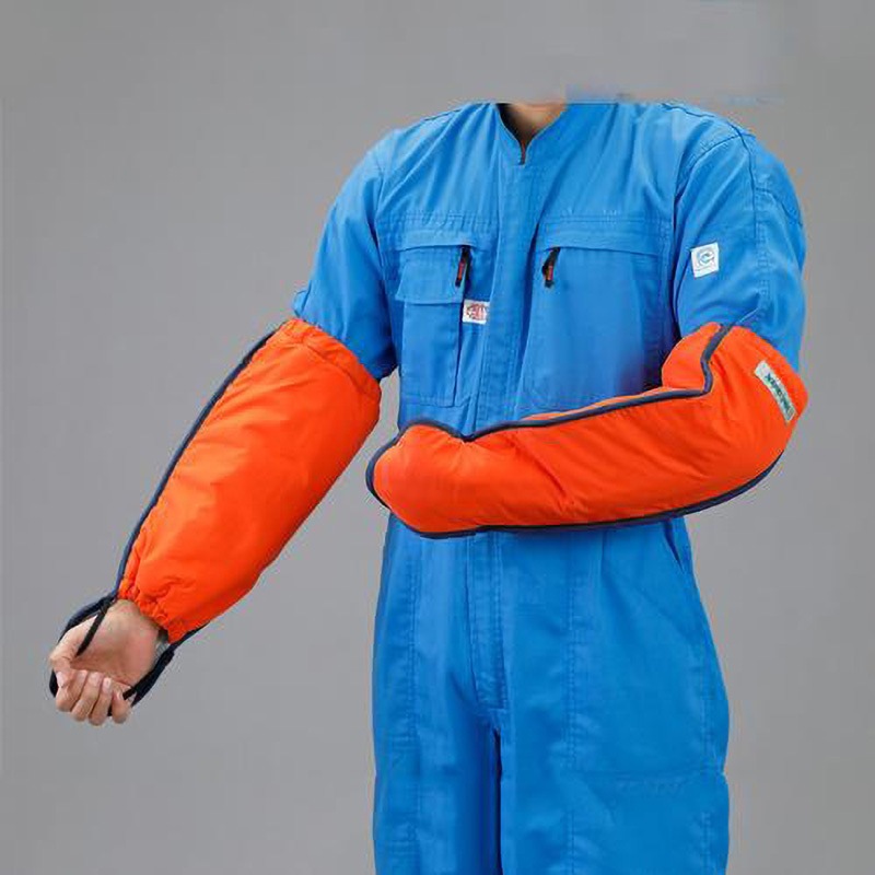 EA355KV-1 [フリー] 腕カバー(チェーンソー作業用/1組) エスコ オレンジ×ネイビー色