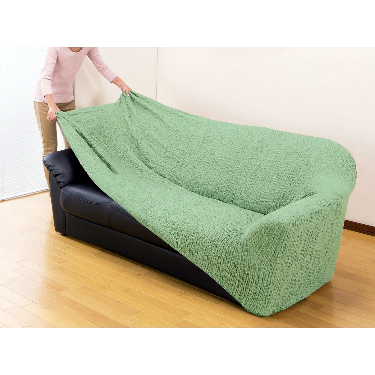 6515530 タテ・ヨコ伸縮式ソファカバー(クレア) 1枚 ファミリー・ライフ 【通販モノタロウ】