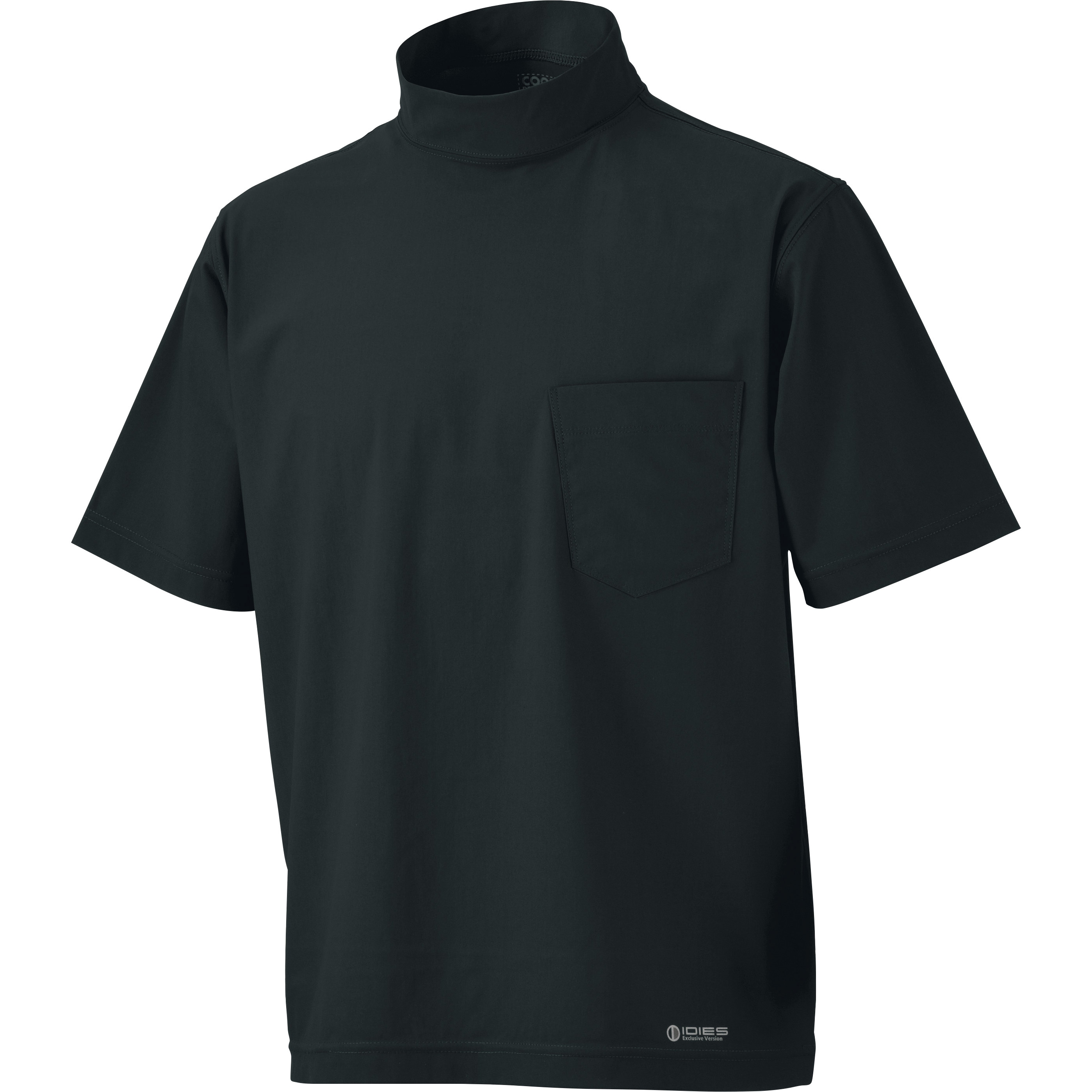 289 半袖ハイネックシャツ ホシ服装 4 ブラック色 サイズM 【通販