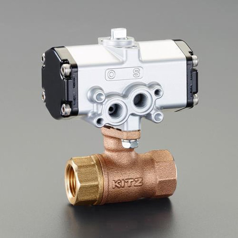 EA470BV-12 Rc1・1/4" 空圧式ボールバルブ(青銅製) エスコ 空気・水・油用