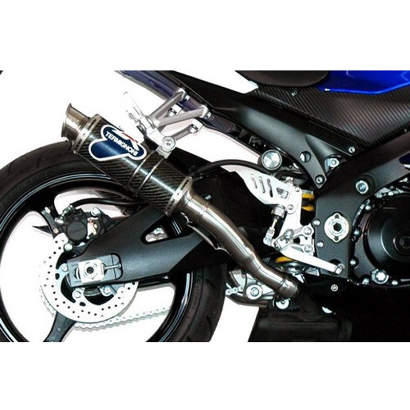 S058080CR 2 サイレンサー GP STYLE スリップオン ラウンド ステンレス， スリーブ: カーボン Termignoni (テルミニョーニ) 適合車種SUZUKI GSX-R 1000 (2007-2008)   S058080CR