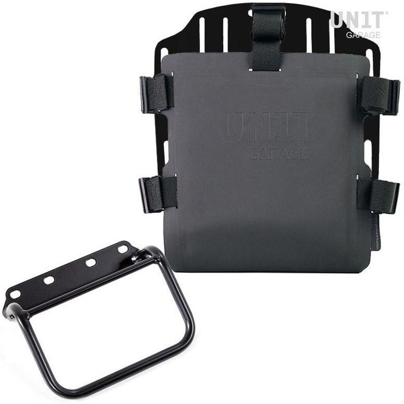 UG007+U000+1008-Black Aluminum bag holder with adjustable front in Hypalon and Quick Release System + サブフレーム | UG007-U000-1008 UnitGarage (ユニットガレージ) 適合車種BMW R 80 G R 80 GS PD R 80 S R Classic serie ブラック色 47,988円