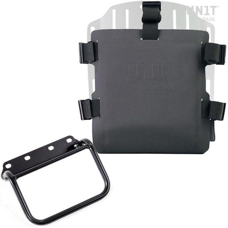 UG007+U000+1008-Silver Aluminum bag holder with adjustable front in Hypalon and Quick Release System + サブフレーム | UG007-U000-1008 UnitGarage (ユニットガレージ) 適合車種BMW R 80 G R 80 GS PD R 80 S R Classic serie シルバー色