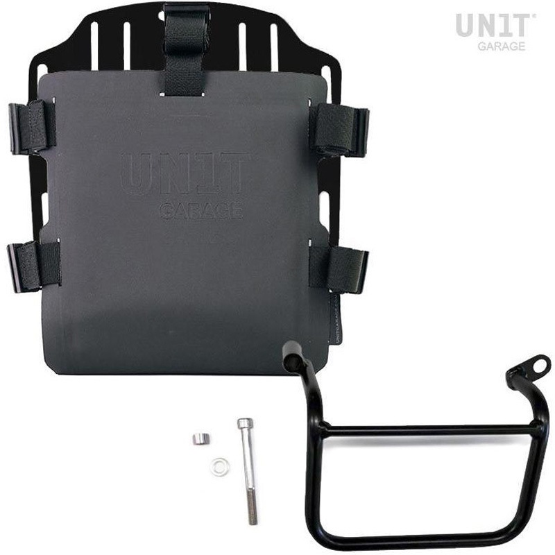 UG007+U000+1019SX-Black Aluminum bag holder with adjustable front in Hypalon and Quick Release System + サブフレーム | UG007-U000-1019SX UnitGarage (ユニットガレージ) ブラック色 47,988円