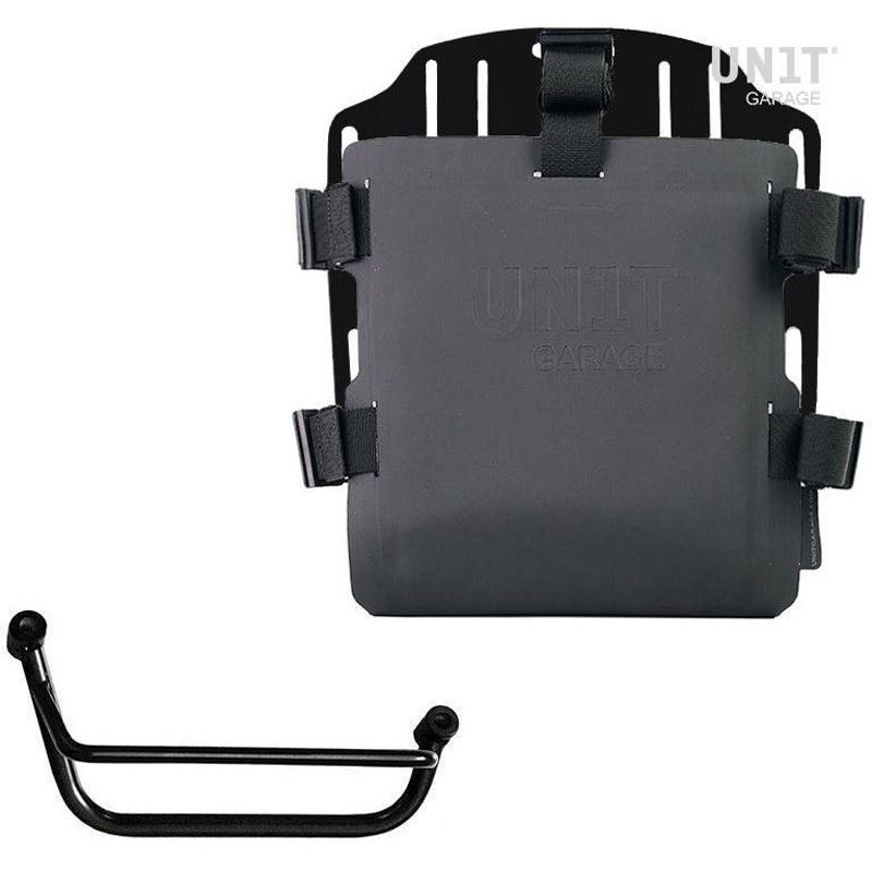 UG007+U000+2251DX-Black Aluminum bag holder with adjustable front in Hypalon and Quick Release System + サブフレーム | UG007-U000-2251DX UnitGarage (ユニットガレージ) 適合車種Moto Guzzi V85 TT (2019-2022) ブラック色 47,988円