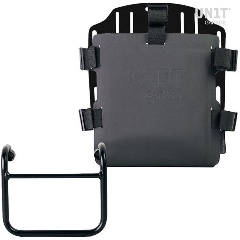 UG007+U000+3400-Black Aluminum bag holder with adjustable front in Hypalon and Quick Release System + サブフレーム | UG007-U000-3400 UnitGarage (ユニットガレージ) 適合車種BMW R 18 ブラック色