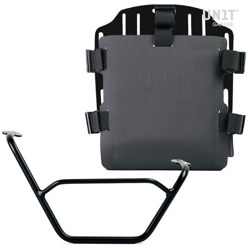 UG007+U000+1901DX-Black Aluminum bag holder with adjustable front in Hypalon and Quick Release System + 右 サブフレーム | UG007-U000-1901DX 1個 UnitGarage (ユニットガレージ) 【通販モノタロウ】