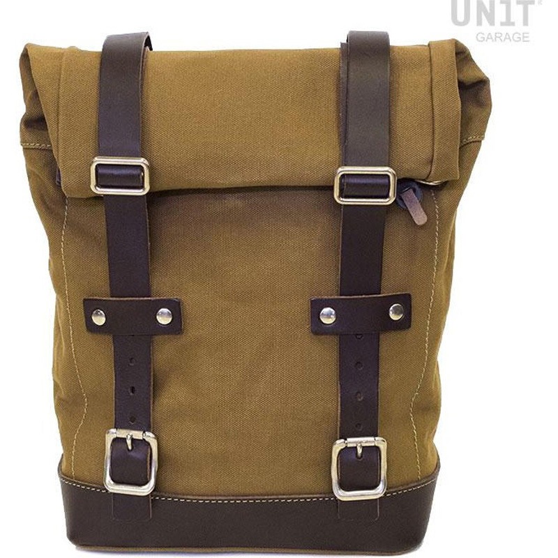 U001_Beige-Brown Canvas サイドパニアケース 10L-14L | U001 1個 