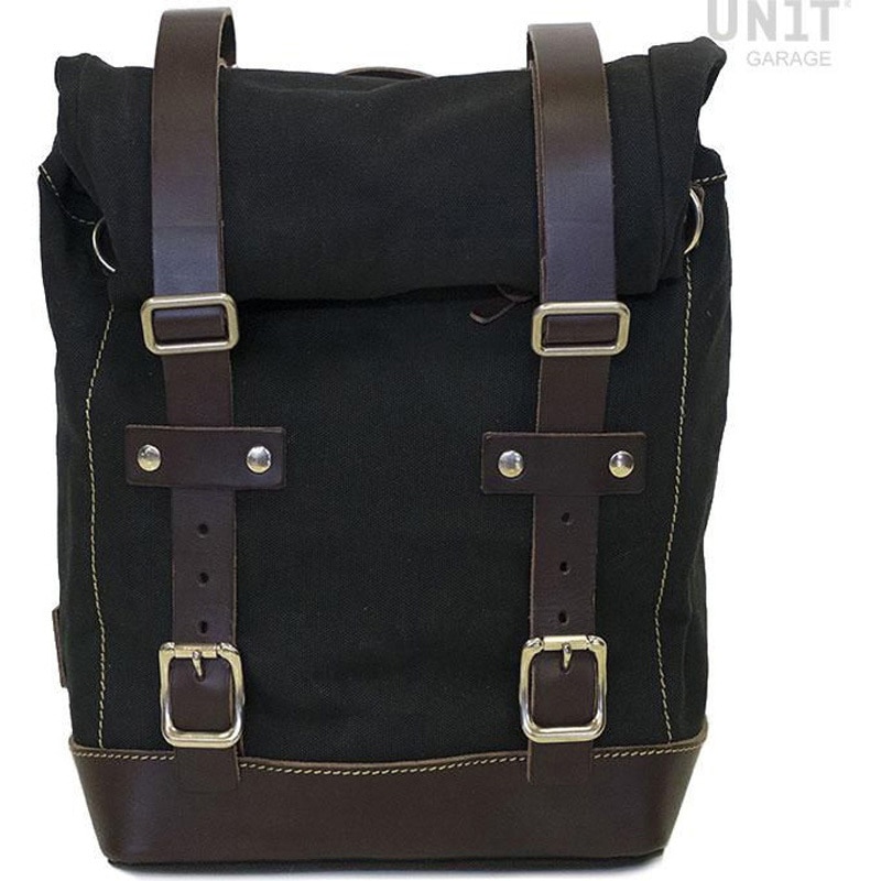 U001_Black-Brown Canvas サイドパニアケース 10L-14L | U001 