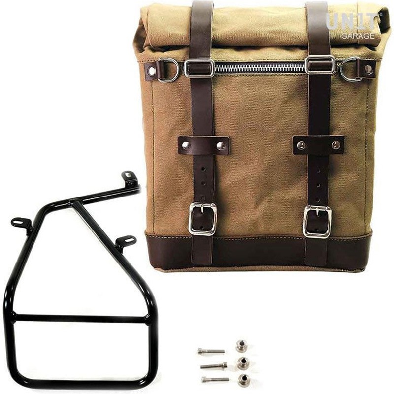 U201+1620-Beige-Brown Canvas サイドパニアケース Scram 22L-30L + サブフレーム NineT Series | U201-1620 1個 UnitGarage (ユニットガレージ) 【通販モノタロウ】