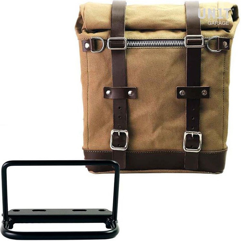 U201+3800-Beige-Brown Canvas サイドパニアケース Scram 22L-30L + サブフレーム Royal Enfield | U201-3800 1個 UnitGarage (ユニットガレージ) 【通販モノタロウ】 60,390円