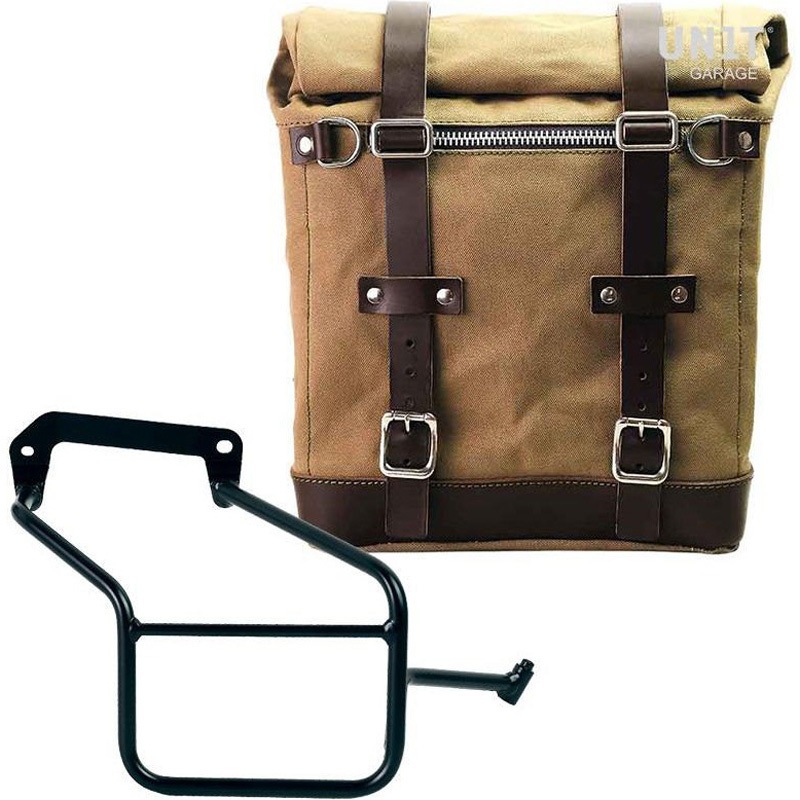 U201+3600DX-Beige-Brown Canvas サイドパニアケース Scram 22L-30L + 右 サブフレーム Aprilia Tuareg 660 | U201-3600DX 1個 UnitGarage (ユニットガレージ) 【通販モノタロウ】
