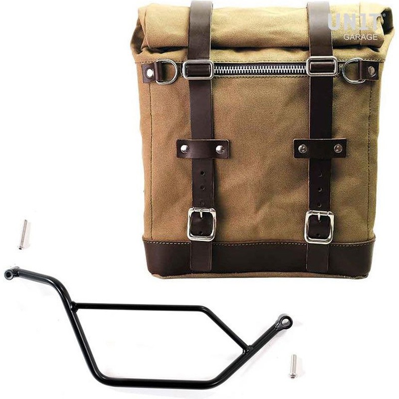 U201+1524DX-Beige-Brown Canvas サイドパニアケース Scram 22L-30L + 右 サブフレーム Bmw GS 850/1100/1150 e ADV | U201-1524DX 1個 UnitGarage (ユニットガレージ) 【通販モノタロウ】