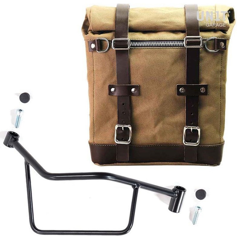 U201+2101DX-Beige-Brown Canvas サイドパニアケース Scram 22L-30L + 右 サブフレーム R 1200 R LC | U201-2101DX 1個 UnitGarage (ユニットガレージ) 【通販モノタロウ】