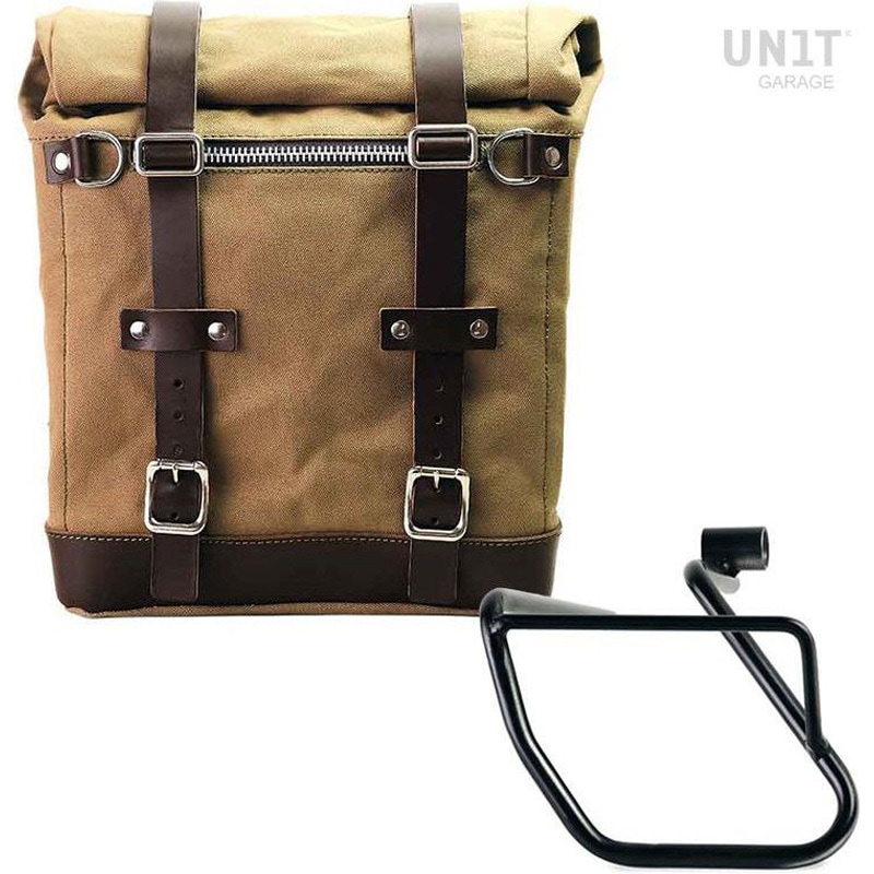 U201+3700SX-Beige-Brown Canvas サイドパニアケース Scram 22L-30L + 左 サブフレーム BMW CE 04 | U201-3700SX 1個 UnitGarage (ユニットガレージ) 【通販モノタロウ】
