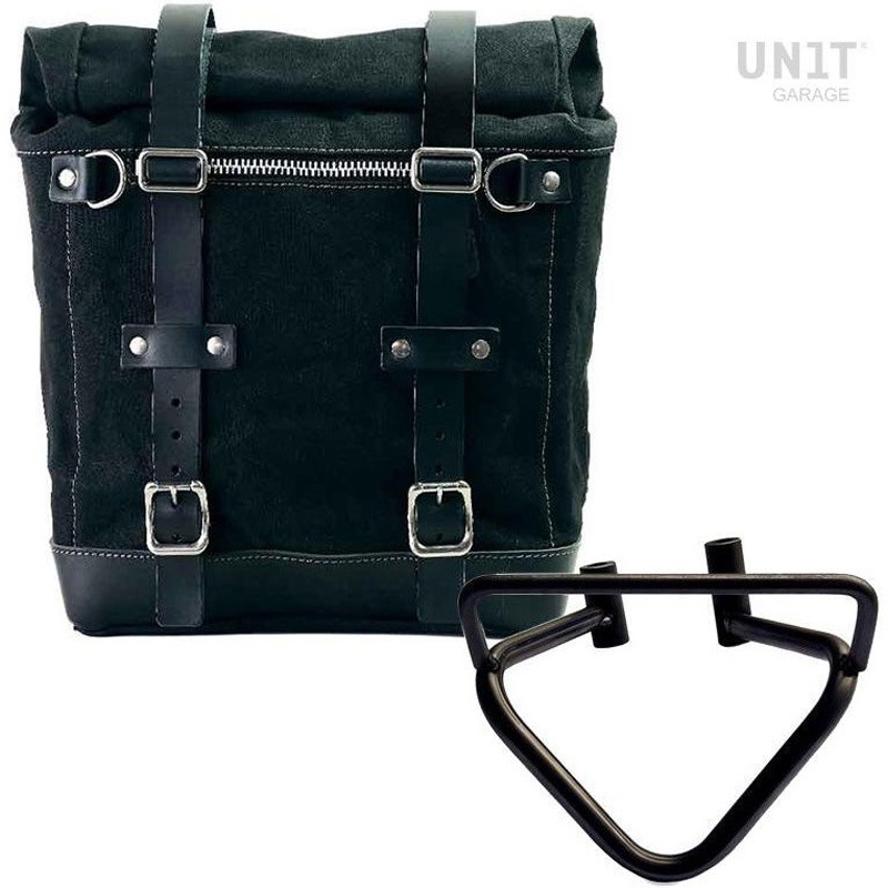 U201+3003SX-Black-Black Canvas サイドパニアケース Scram 22L-30L + 左 サブフレーム husqvarna 401 (2020 until now) | U201-3003SX 1個 UnitGarage (ユニットガレージ) 【通販モノタロウ】