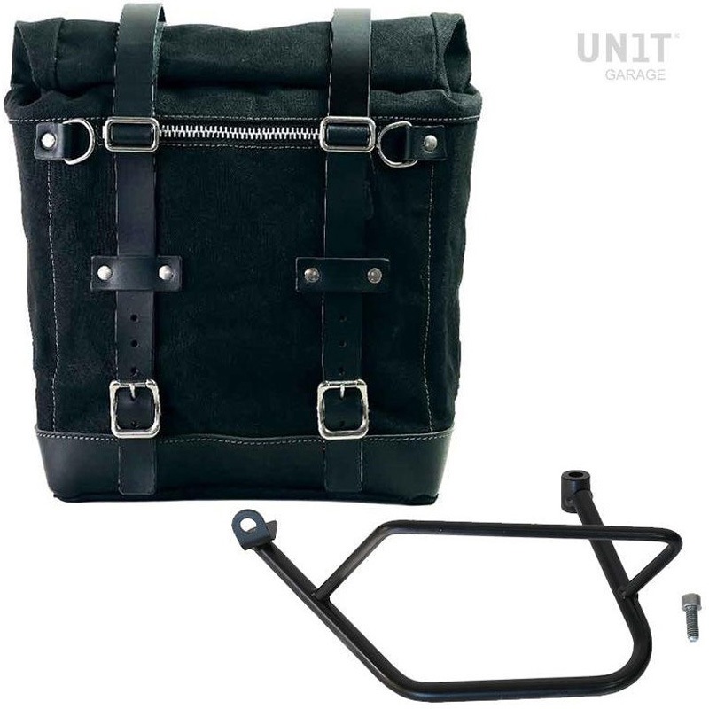 U201+1021SX-Black-Black Canvas サイドパニアケース Scram 22L