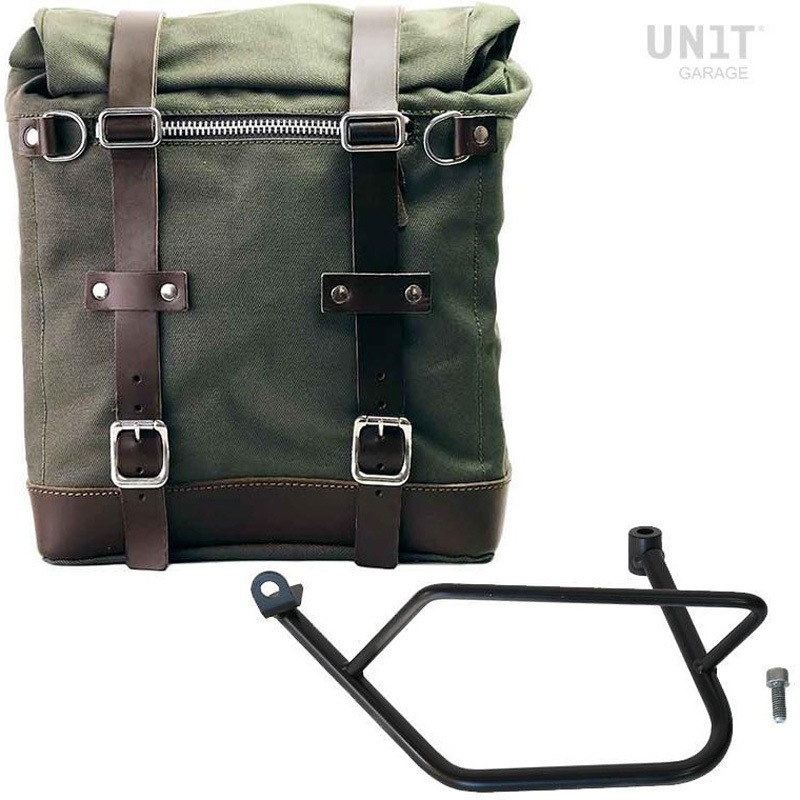 U201+1021SX-Green-Brown Canvas サイドパニアケース Scram 22L-30L + 左 サブフレーム Kawasaki Z900RS | U201-1021SX 1個 UnitGarage (ユニットガレージ) 【通販モノタロウ】 65,890円