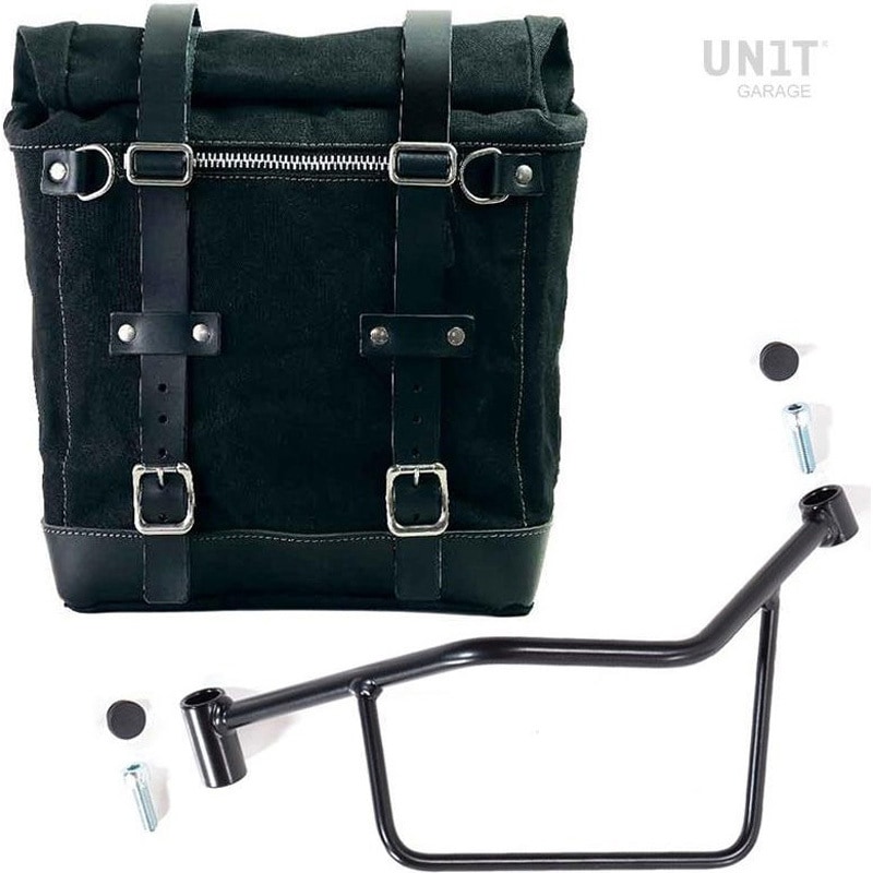U201+2101SX-Black-Black Canvas サイドパニアケース Scram 22L-30L + 左 サブフレーム R 1200 R LC | U201-2101SX 1個 UnitGarage (ユニットガレージ) 【通販モノタロウ】