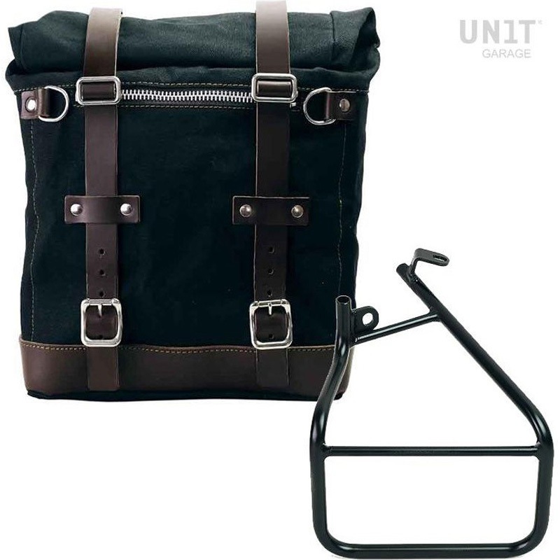 U201+3320SX-Black-Brown Canvas サイドパニアケース Scram 22L-30L + 左 サブフレーム Sportster S 1250 | U201-3320SX 1個 UnitGarage (ユニットガレージ) 【通販モノタロウ】