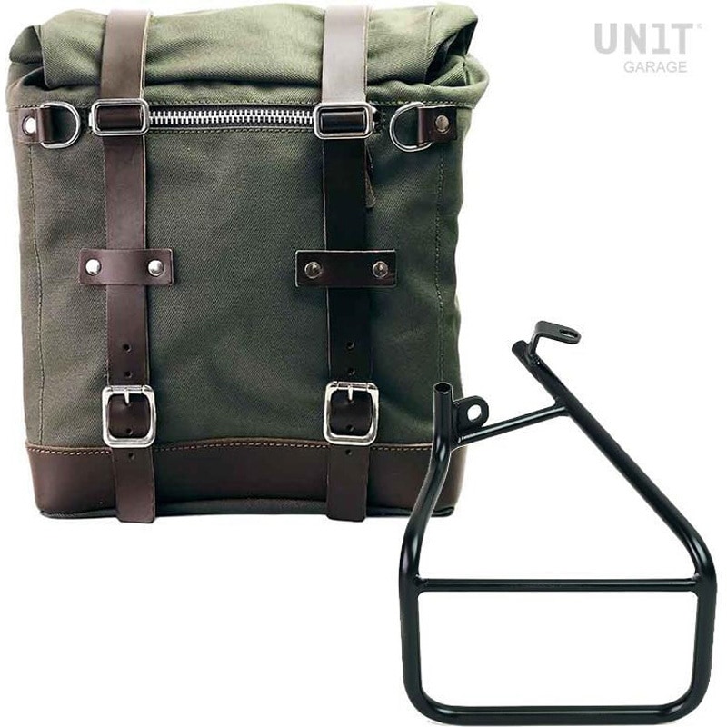 U201+3320SX-Green-Brown Canvas サイドパニアケース Scram 22L