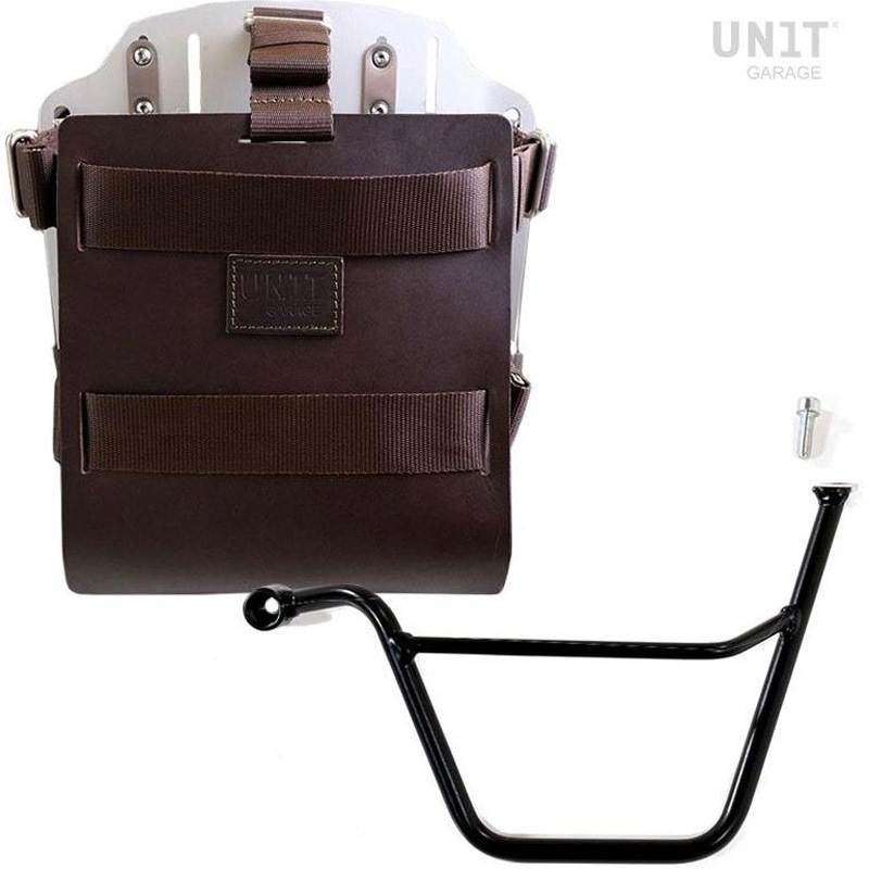 U085+U000+1005SX-Brown-Silver Carrying system in aluminum with adjustable leather front， Quick Release System and frame(2001-2016)-U085-U000-1005SX 1個 UnitGarage (ユニットガレージ) 【通販モノタロウ】