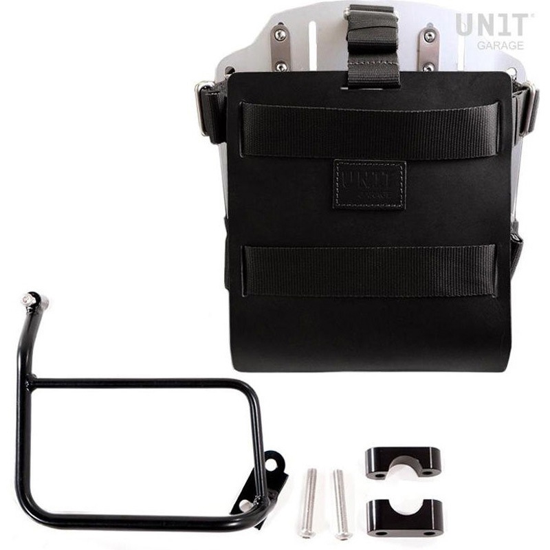 U085+U000+1229-Black-Silver Carrying system in aluminum with adjustable leather front， Quick Release System and frame | U085-U000-1229 1個 UnitGarage (ユニットガレージ) 【通販モノタロウ】