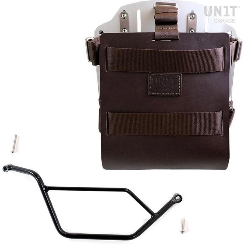 U085+U000+1524DX-Brown-Silver Carrying system in aluminum with adjustable leather front， Quick Release System and frame | U085-U000-1524DX 1個 UnitGarage (ユニットガレージ) 【通販モノタロウ】