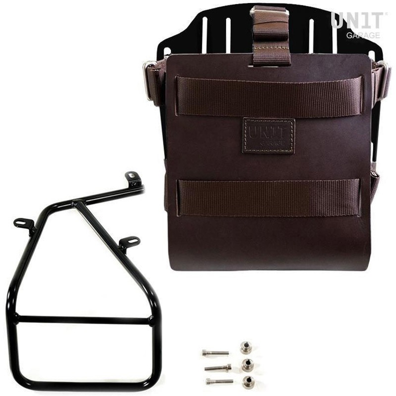 U085+U000+1620-Brown-Black Carrying system in aluminum with adjustable leather front， Quick Release System and frame | U085-U000-1620 1個 UnitGarage (ユニットガレージ) 【通販モノタロウ】