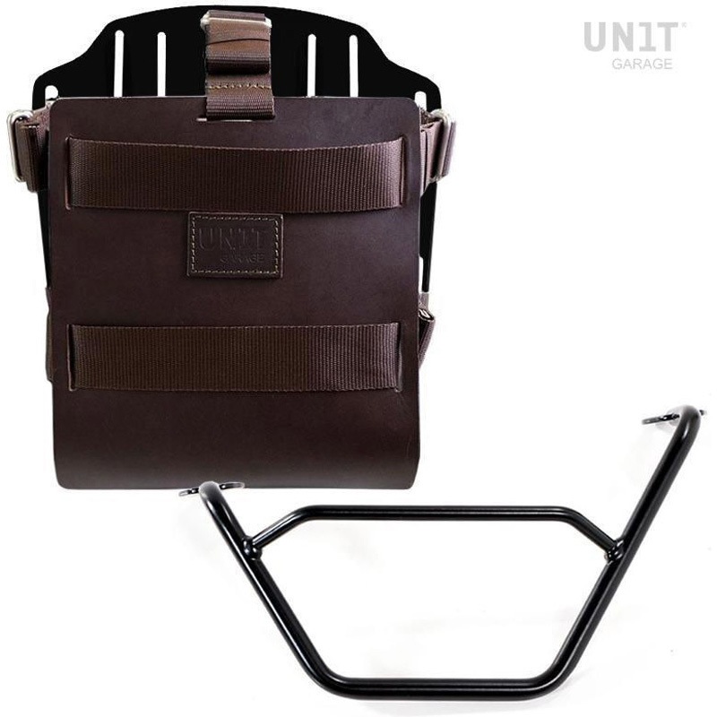 U085+U000+1901SX-Brown-Black Carrying system in aluminum with adjustable leather front， Quick Release System and frame | U085-U000-1901SX 1個 UnitGarage (ユニットガレージ) 【通販モノタロウ】