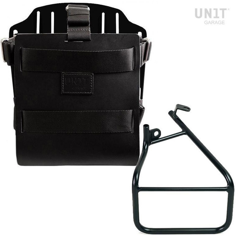 U085+U000+3320SX-Black-Black CarryingSystem in aluminum with adjustable leather front，Quick Release System & frame Sportster S 1250-U085-U000-3320SX 1個 UnitGarage (ユニットガレージ) 【通販モノタロウ】