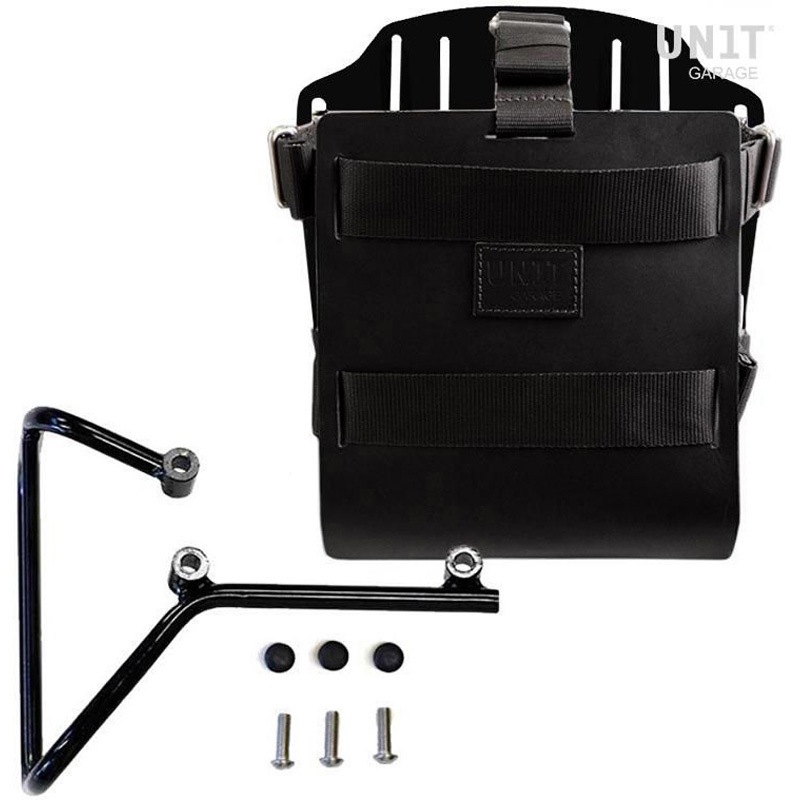 U085+U000+3002-Black-Black Carrying system in aluminum with adjustable leather front, Quick Release System and Svartpilen 701 frame-U085-U000-3002 1個 UnitGarage (ユニットガレージ) 【通販モノタロウ】