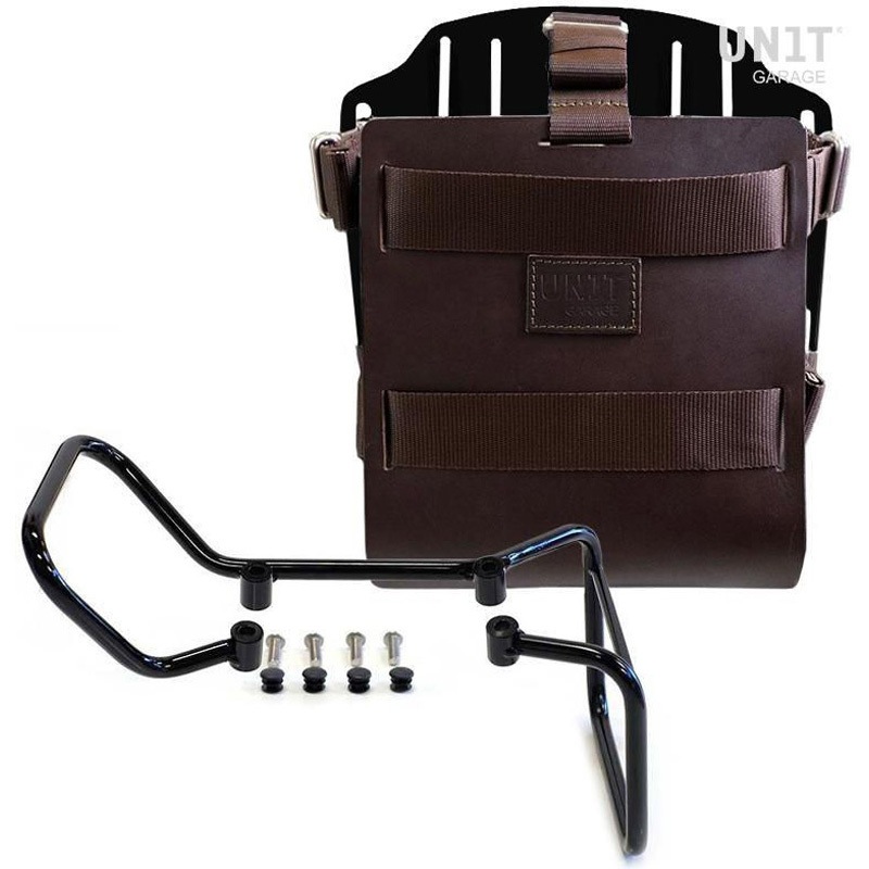 U085+U000+3001-Brown-Black Carrying system in aluminum with adjustable leather front， Quick Release System and vitpilen 701 frame | U085-U000-3001 1個 UnitGarage (ユニットガレージ) 【通販モノタロウ】