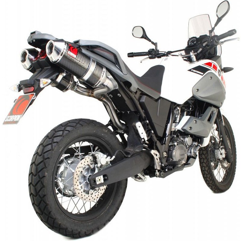EYA88CEO Factory オーバルスリップオン カーボンファイバースリーブ Yamaha XT 660Z Tenere 2008 - 2013 1個 Scorpion (スコーピオン) 【通販モノタロウ】