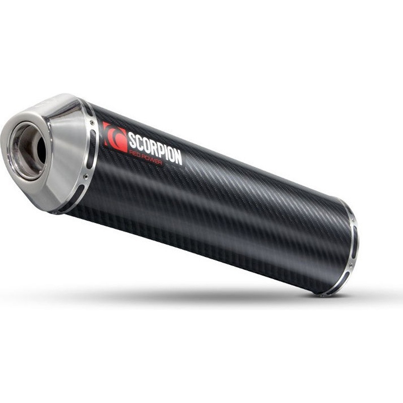 EYA68CEM Factory ラウンドスリップオン カーボンファイバースリーブ eマーク Yamaha YZF R6 03-05 2003 - 2005 1個 Scorpion (スコーピオン) 【通販モノタロウ】