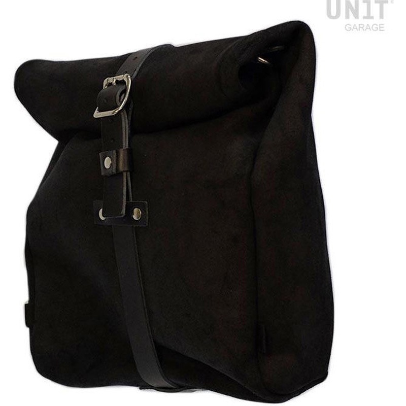 U036-JetBlack Gobi Waxed suede サイドパニアケース | U036 UnitGarage (ユニットガレージ) ジェットブラック色