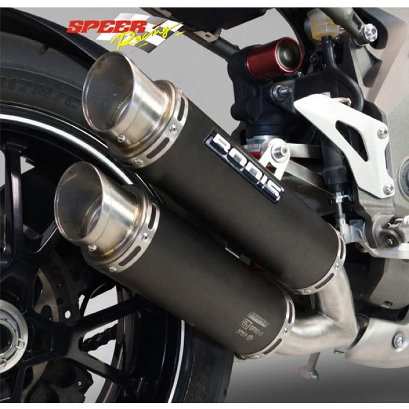 TSPT1050-007 GPX2 スリップオンマフラー ステンレスブラック BODIS (ボディス) 適合車種TRIUMPH Speed Triple (2016-2017)   TSPT1050-007
