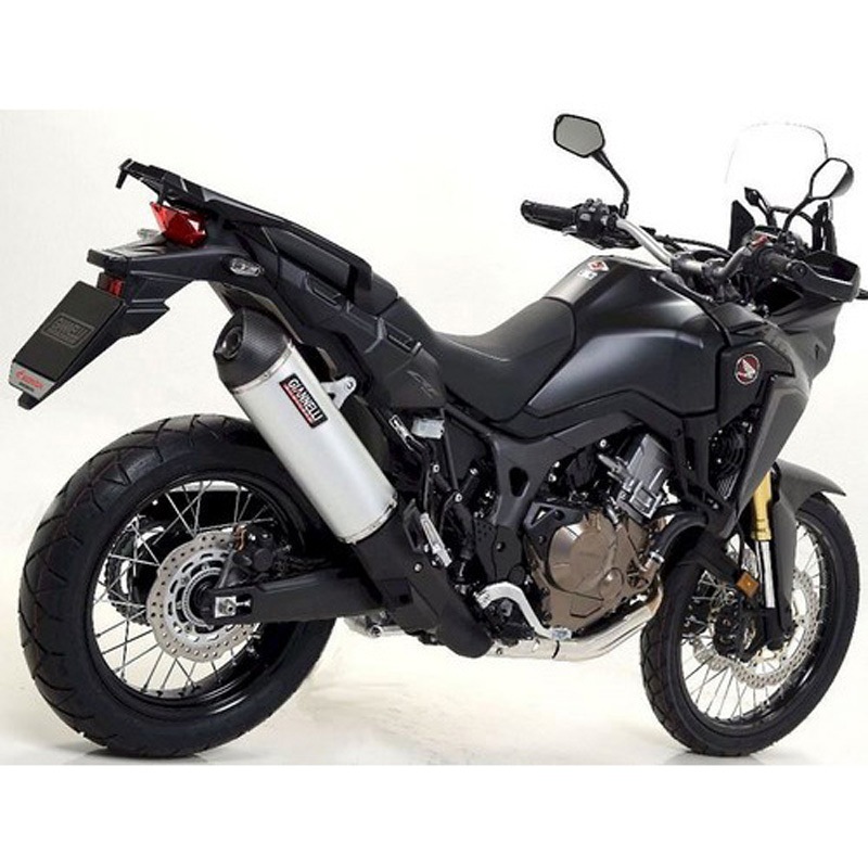 73823A2Y HONDA CRF 1000 L AFRICA TWIN16-17 MAXI OVAL ALUMINIUM SIL. WITH CARBON END CAP 1個 Gianelli exhaust (ジャネリエキゾースト) 【通販モノタロウ】