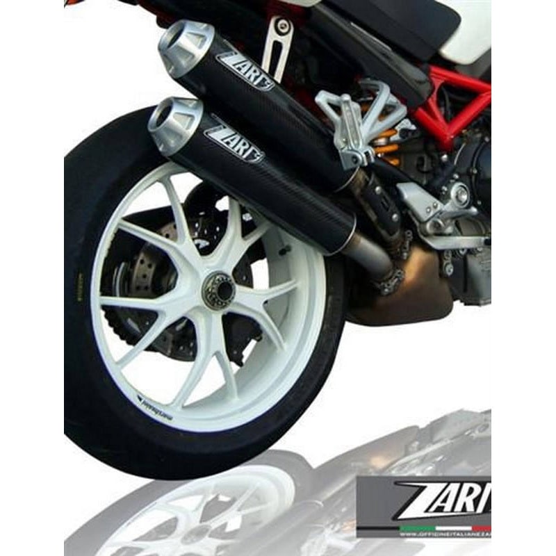 ZD024HSO-1 N.2 ステンレススチール -カーボン スリップオン DUCATI MONSTER S2R 800/1000 (2006-2008) 1個 ZARD (ザード) 【通販モノタロウ】