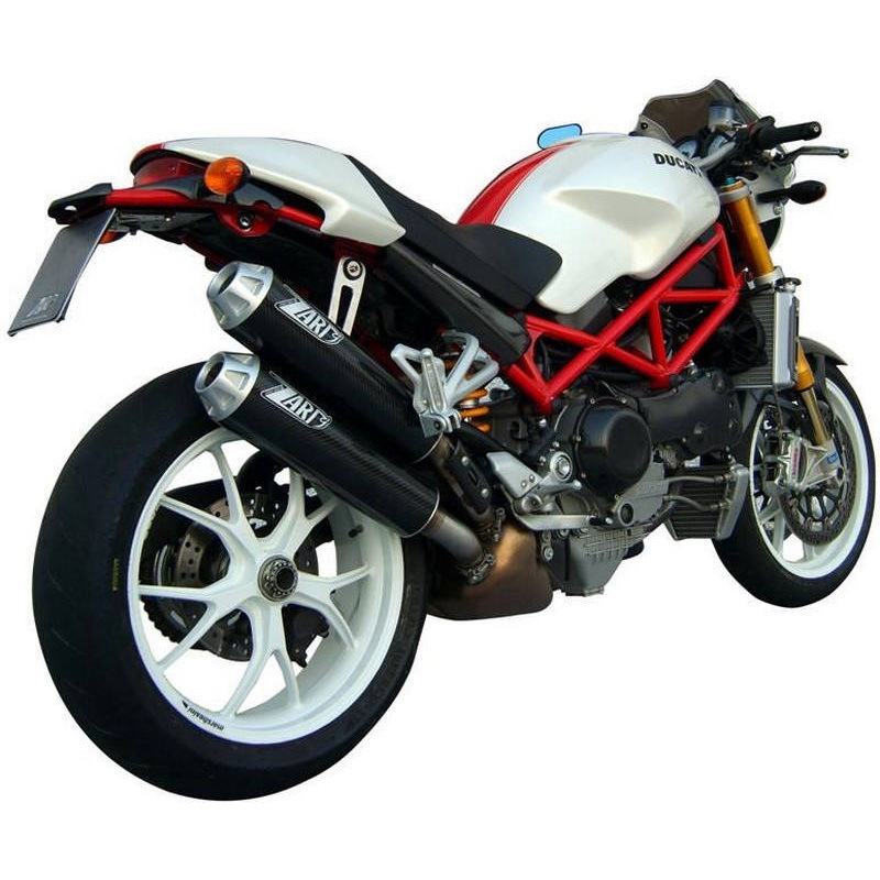 ZD028HSO-1 N.2 ステンレススチール -カーボン スリップオン DUCATI MONSTER S4RS/TESTA STRETTA 1個 ZARD (ザード) 【通販モノタロウ】